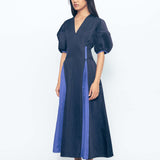 Siam Linen Dress - Navy