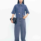 Guilia Rivetted Denim Shirt