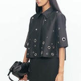 Guilia Rivetted Shirt - Black