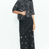 Guilia Rivetted Shirt - Black