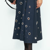 Simone Rivetted Dress - Navy