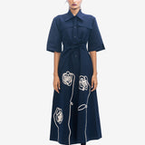 Jardin Dress - Navy