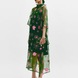 Mono Daisy Dress - Green & Pink