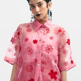 Mono Daisy Shirt - Pink