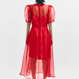 Keira Organza Dress Set - Red