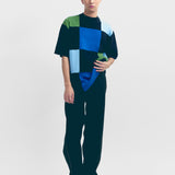 Checker Board Knit T-Shirt