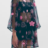 Katya Embroidered Dress - Black