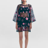 Katya Embroidered Dress - Black