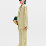 Scarf Crepe Ripple Shirt