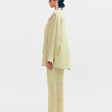 Scarf Crepe Ripple Shirt