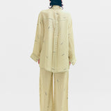 Scarf Crepe Ripple Shirt