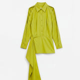 Waterfall Dress - Lime