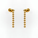 Ball Danglers Earrings - Gold