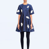 Kaya Embellished Dress - Navy