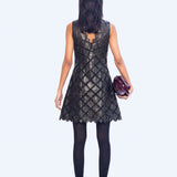 Lozenge Mini Dress - Black