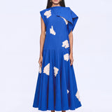Lunu Embellished Dress - Blue