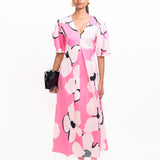 Tokyo Dress - Pink & Ivory
