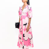 Tokyo Dress - Pink & Ivory