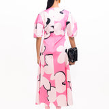 Tokyo Dress - Pink & Ivory