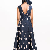 Silver Night Dress - Navy