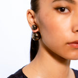 Circle of Life Earrings - Black Mini