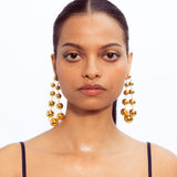 Circular String Earrings - Gold