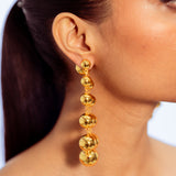 Circular String Earrings - Gold
