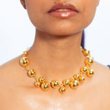 Circle of Life - Ball & String Necklace - Gold