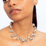 Circle of Life - Ball & String Necklace - Silver - SALE
