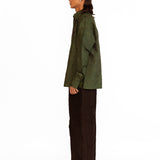 Cedric Applique Shirt - Olive Green