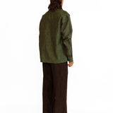 Cedric Applique Shirt - Olive Green