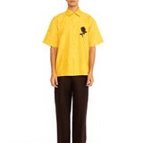 Oleander Applique Shirt - Yellow