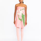 Amelia Embroidered Mini Dress - Pink