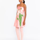 Amelia Embroidered Mini Dress - Pink