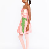 Amelia Embroidered Mini Dress - Pink