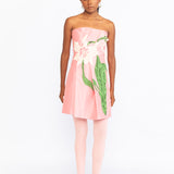 Amelia Embroidered Mini Dress - Pink