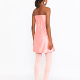 Amelia Embroidered Mini Dress - Pink