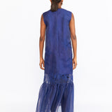 Budapest Embroidered Dress - Cerulean Blue