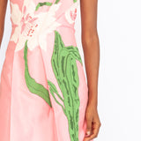 Amelia Embroidered Mini Dress - Pink