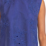 Budapest Embroidered Dress - Cerulean Blue