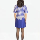 Katya Embroidered Dress - Blue