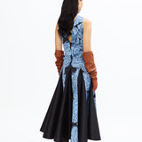 Silver Night Dress - Steel Blue