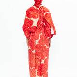 Celestial Linen Dress - Red