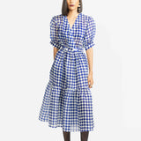 Elara Checkered Dress - SALE
