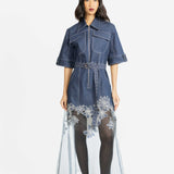 Draft Embroidered Dress
