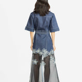 Draft Embroidered Dress