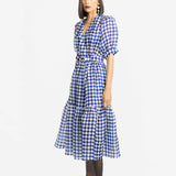 Elara Checkered Dress - SALE