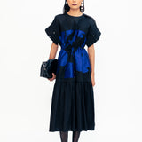Echo Applique Dress - Black