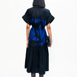 Echo Applique Dress - Black