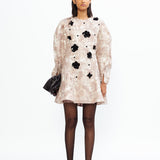 Starburst Brocade Dress